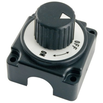 Euromarine Single-Pole Knurled Battery Switch 250A Black