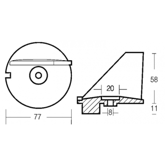 E. Polipodio Zinc Fin For Engine 25/50 HP 2T 25/30 HP 4