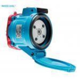 Marechal 6164013R - DSN6 Socket Poly Blue IP66/67 3P+E 63A 400V