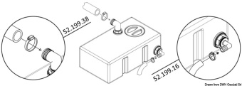 Osculati 52.199.38 - Load, Hose Adaptor For Rigid Water Tank Ø 38 mm