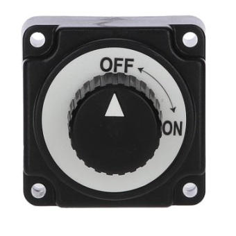 Euromarine Single-Pole Knurled Battery Switch 250A Black