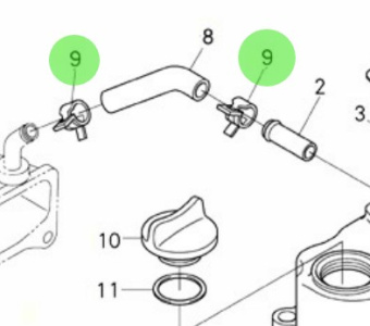 Nanni Diesel 970313507 - Hose Clamp for Cylinder Head Cover