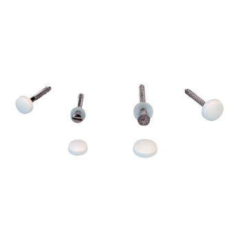 Nuova Rade 44914 - Cap & Washer for Screw, Ø3.5mm, Plastic, White (100 pcs)