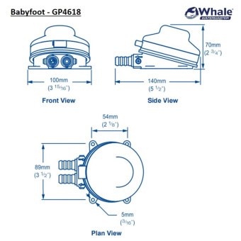 Whale GP4618B - Babyfoot Galley Pump Mk 2