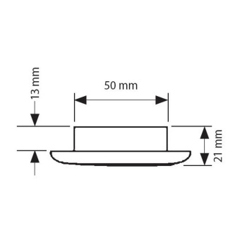 Hella Marine 2XT 980 507-251 - Slim Line Round Courtesy Lamps, Red Light, Black Plastic Rim, 12V DC