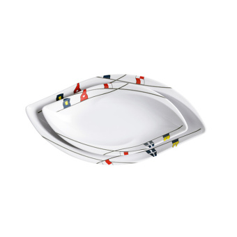 Marine Business Regata Oval Snack Set 25.5x12.8cm (for 4 pieces)