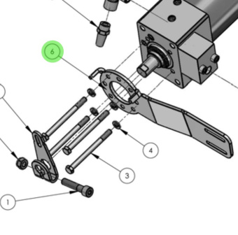 Alamarin Jet 10208 - Cable Bracket for Hydraulic Cylinders on Jet-230, Jet-245, Jet-288 and Jet-340 Water Jets
