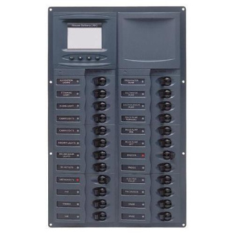 BEP Marine 905V-AM - DC Circuit Breaker Panel With Analog Meter, 24 Loads