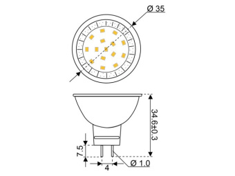 Talamex LED 15 10-30V GU4 2700K