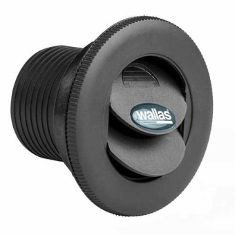 Wallas 2421 - Outlet Cover Black D = 60 mm