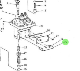 Nanni Diesel 970307865 - Clamp Pin for Injection and Feed Pump Assembly