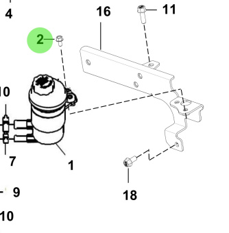 Bukh 11300-06306B - Flange Bolt with Spring Washer for R210J and S270J Engines