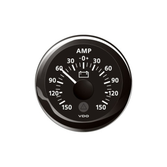 Veratron Marine ViewLine Ammeter 150A Black 52mm - DLRB