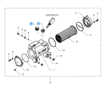 Vetus STM1515 - Filler Neck for Heat Exchanger