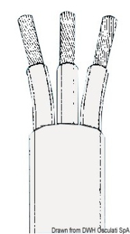 Osculati Marine Tripolar Electrical Cable IEC 60332-3-22, 50 m Roll