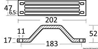 Yamaha 6G5-45251-01/02 & Selva Aluminium Support Anode - Osculati 43.254.01