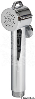 Osculati New Edge Chromed Door Boat Shower with Niagara ABS Shower Head 88x95 mm with Net PVC Hose 2,5 meter - 15.160.20