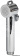 Osculati New Edge Chromed Door Boat Shower with Niagara ABS Shower Head 88x95 mm with Net PVC Hose 2,5 meter - 15.160.20