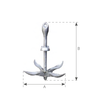 Stainless Steel Grapnel Anchor 1,50 kg