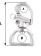 Wichard 2374 - Snap Shackle HR SS with Swiveling Eye for Strap 80 mm Wichard 2374 - Snap Shackle HR SS with Swiveling Eye for Strap 80 mm