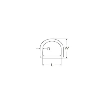 Lalizas 71154 - Stainless Steel 316 (A4) D-Ring For 71144 25x20mm (10 pcs)