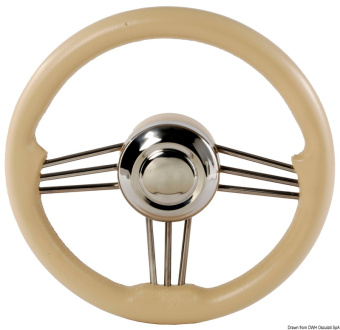 Osculati 45.173.36 - SS+Polyurethane Steering Wheel Cream 350 mm