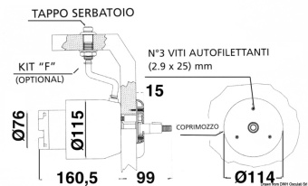 Osculati 45.280.05 - Rear Dashboard Pump UP39-IR