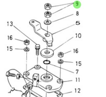 Nanni Diesel 970302026 - M8 Nut for Accelerator and Speed Control