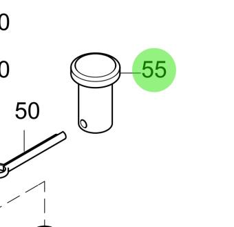 Steyr O913791-0 - Bolt Pin for Shift Lever to Cable on Steyr Engines