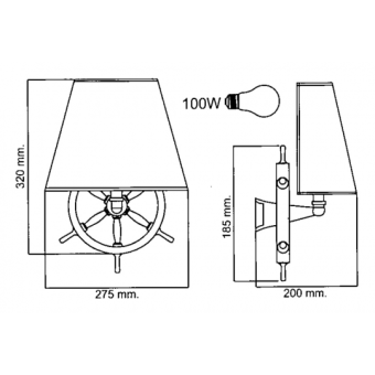 Foresti & Suardi Wall Lamp With Steering Wheel Max 100W