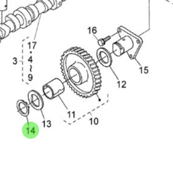 Nanni Diesel 970302805 - Idler Gear Circlip for Camshaft Assembly
