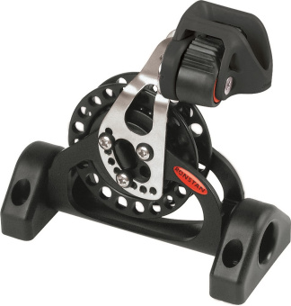 Ronstan RF62175 Series 60 Ratchet Pivoting Low Lead Block with Cleat, Single