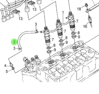 Nanni Diesel 970313475 - Fuel Overflow Pipe for N3.21 Engines