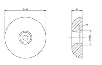 MME Hull/Rudder Anode Zinc MME2ZB