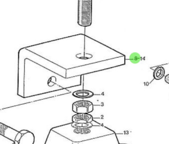 Nanni Diesel 95310307 - Engine Mount for 5.250TDI Engines