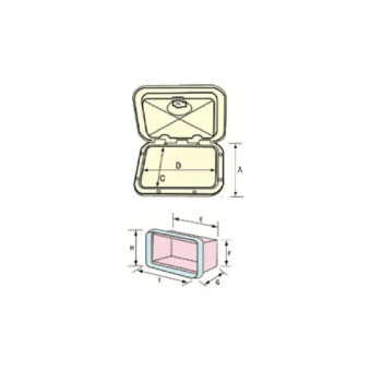 Nuova Rade 196283 - Top Line Storage Hatch W/Drawers, White, 270x375mm