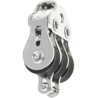 Ronstan RF15312 Series 15 Ball Bearing Triple Block with Becket and Loop Top