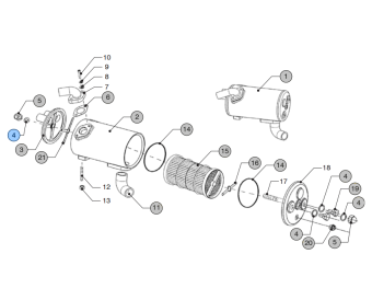 Vetus VP000377 - Washer M16 Heat Exchanger Overhaul Set VF4.145/180/200