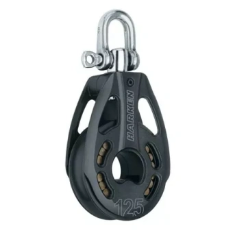 Harken 3256 - 125mm Black Magic 1-Sheave Aluminum Block Swivel