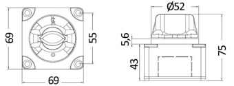 Osculati 14.923.02 - Battery Switch 300A OFF-1-BOTH-2