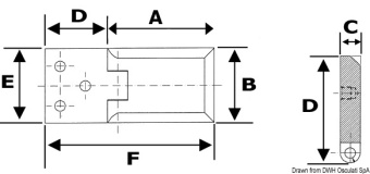 Osculati 38.929.01 - Hinge For 90° Piramid Doors