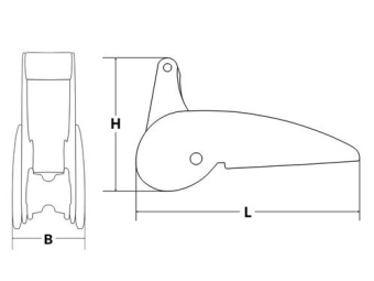 Bow Roller 320mm Stainless Steel 316 For Anchor Max 10kg