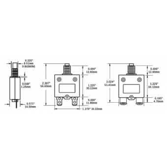 Blue Sea Single Pole Circuit Breakers 3 Amp