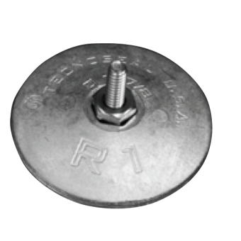 Tecnoseal Zinc USA Type Rudder Disc Anode Pairs with Hardware