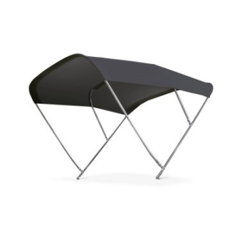 Tessilmare Bimini Top Binox 3 Arches Stainless Steel 316L 185 cm Anthracite Grey - RAL 7026