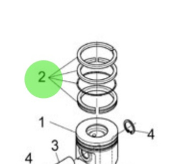 Nanni Diesel 970314829 - Standard Piston Ring Set for N4 Series Engines