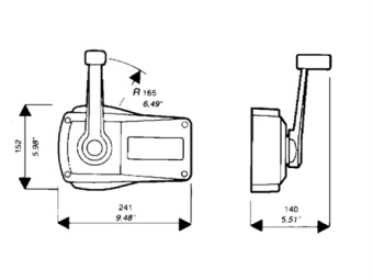 Ultraflex 36151G - B89 Motor Control Side Mount Outboard White