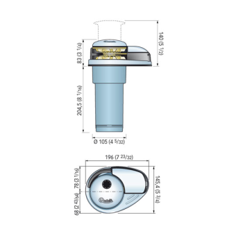 Quick DP2E Low Profile Vertical Windlass 500 Watt - 12 Volt For Chain 6 mm