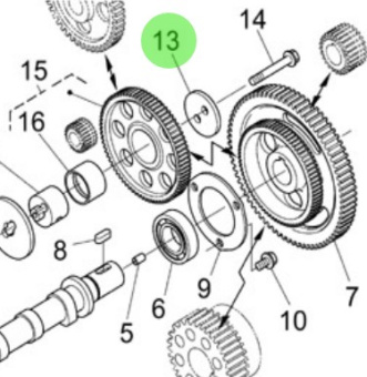 Nanni Diesel 970314848 - Camshaft Pinion Collar for N4.85 and N4.100 Engines