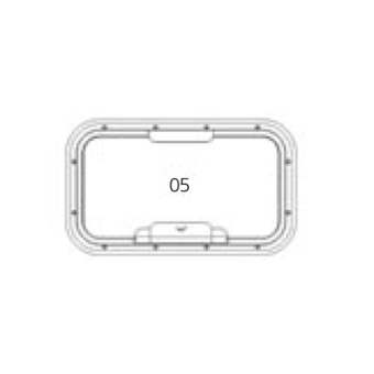 Goiot Portlight, Opening, Model 'Opal 05', For Hull Thickness 5-33mm, Outside 451x266mm